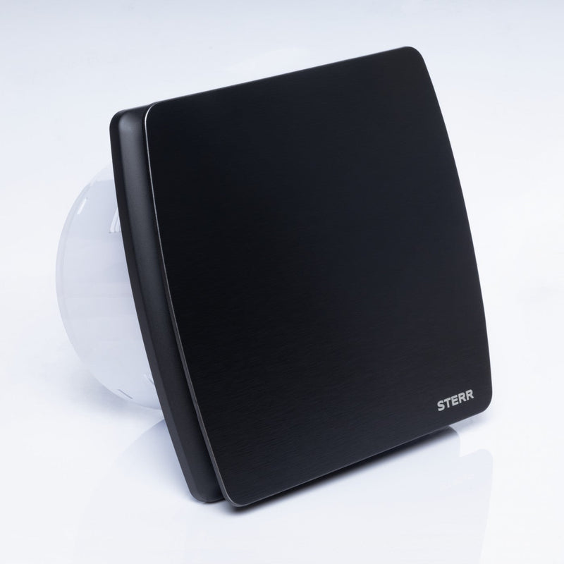 Black silent bathroom fan with humidity sensor 150 mm / 6" - LFS150-QBH