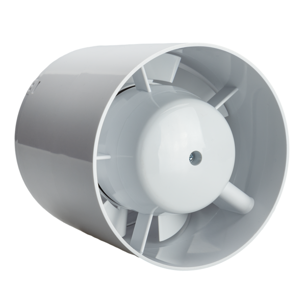 Quiet duct fan inline extraction with non-return flap 100 mm / 4" - IDM100S