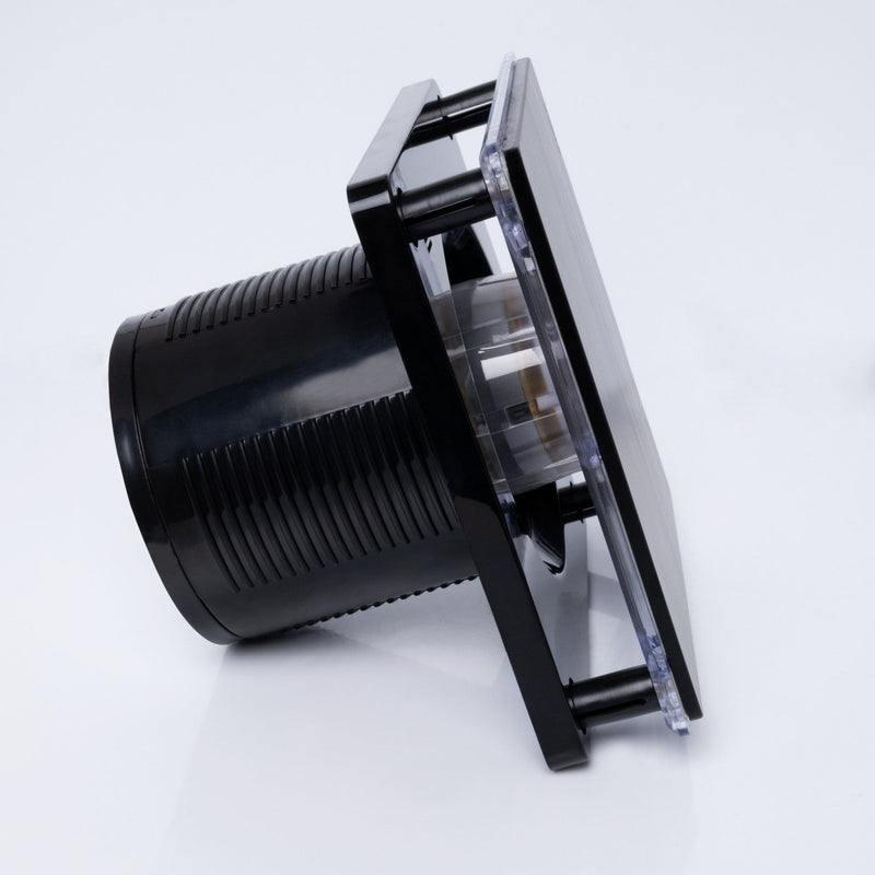 Bathroom fan black aluminum with LED 100 mm / 4 " - BFS100L-BA