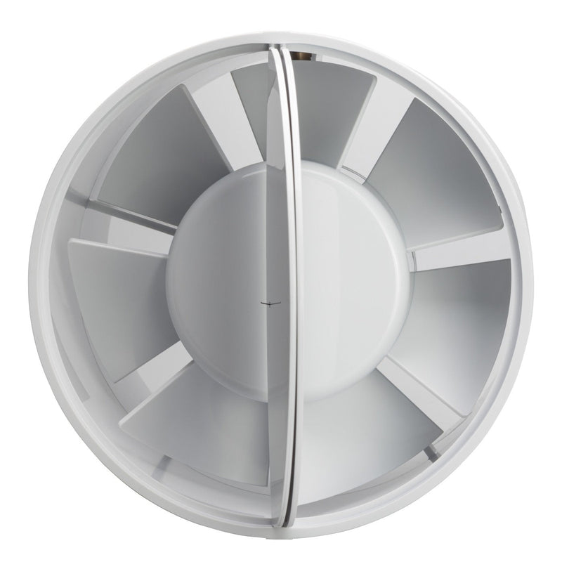 Quiet duct fan inline extraction with non-return flap 150 mm / 6" - IDM150S