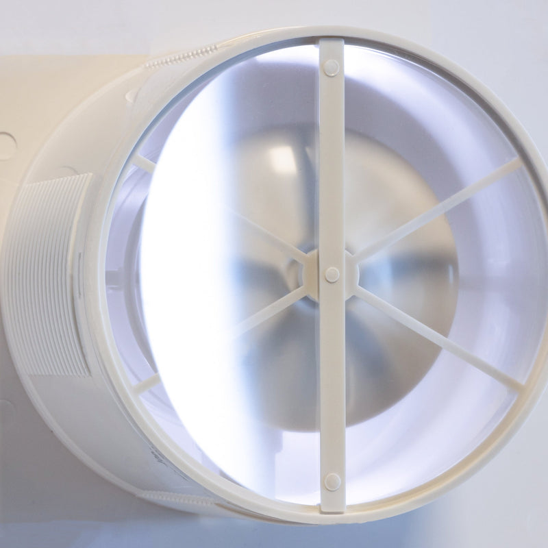 Bathroom Exhaust Fan with LED Backlight and Timer 100mm / 4" - BFS100LT