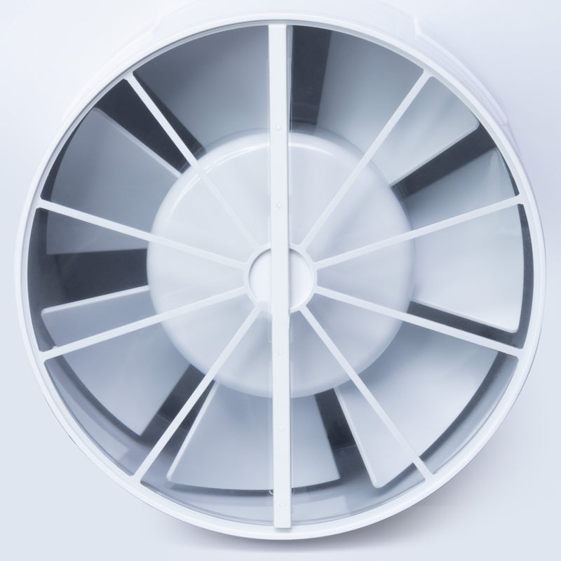 Black silent bathroom fan with humidity sensor 150 mm / 6" - LFS150-QBH
