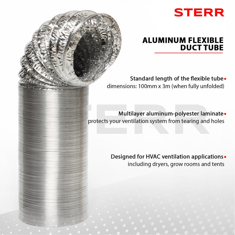 Flexible aluminum duct hose 150mm x 6m - ALD150_6