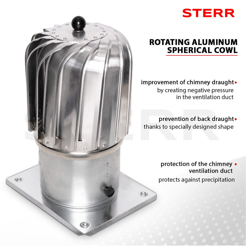 Chimney attachment extended 150 mm chimney cover, chimney attachment STERR