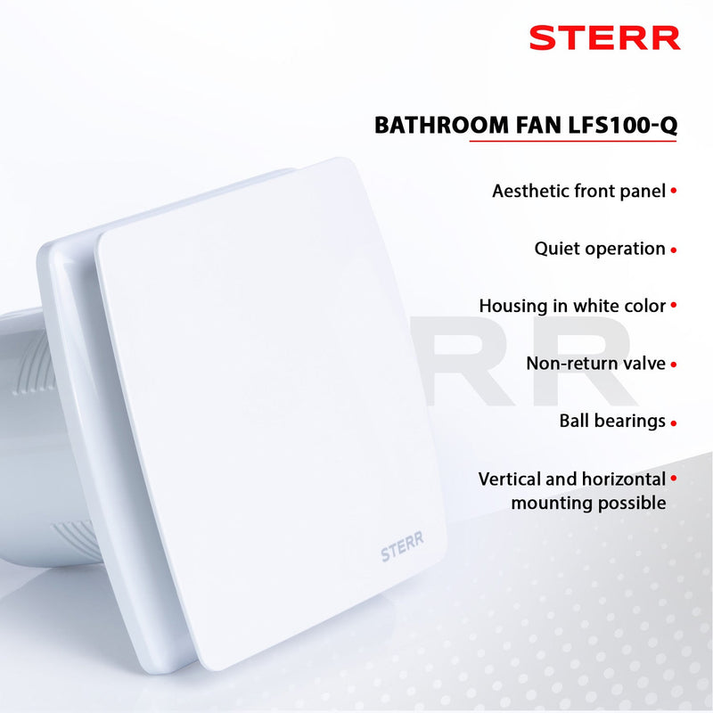 Quiet bathroom fan 100mm/4" - LFS100-Q
