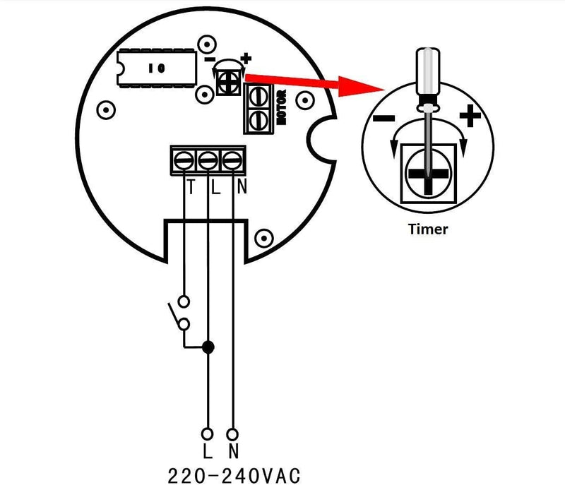 Bathroom Exhaust Fan with LED Backlight and Timer 100mm / 4" - BFS100LT