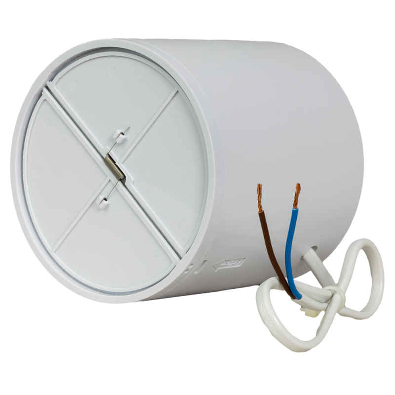 Quiet duct fan inline extraction with non-return flap 100 mm / 4" - IDM100S