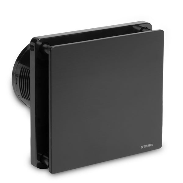 Bathroom fan black aluminum with timer 100mm / 4 " - BFS100T-BA