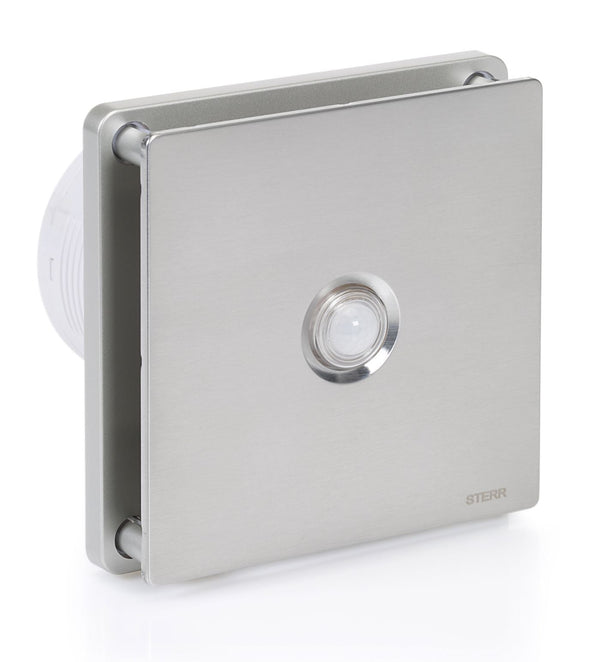 Silver Bathroom Exhaust Fan with PIR Sensor 100mm/4" - BFS100P-S