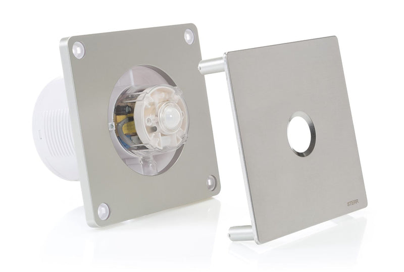 Silver Bathroom Exhaust Fan with PIR Sensor 100mm/4" - BFS100P-S