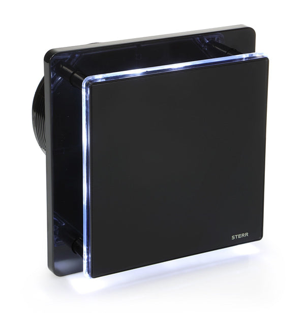 Black LED Backlit Bathroom Exhaust Fan with Timer 125mm/5" - BFS125LT-B