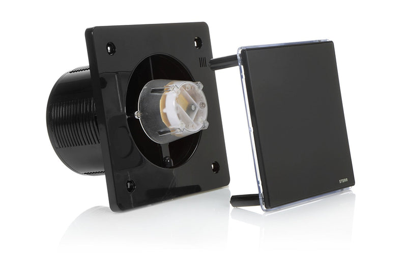 Black LED Backlit Bathroom Exhaust Fan with Timer 125mm/5" - BFS125LT-B