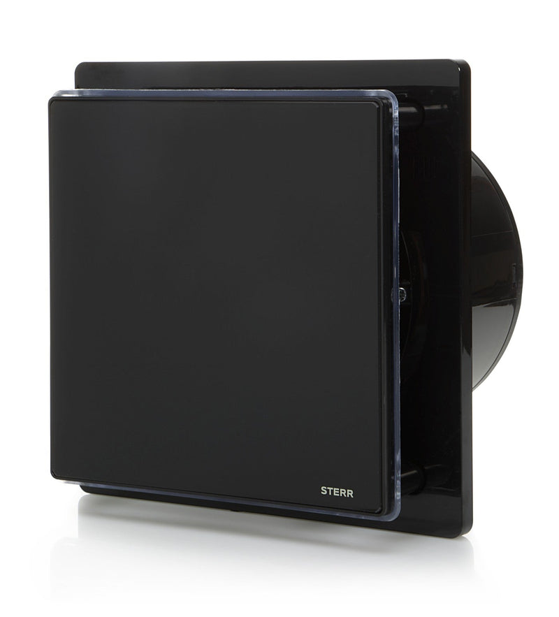 Black LED Backlit Bathroom Exhaust Fan with Timer 150mm / 6" - BFS150LT-B