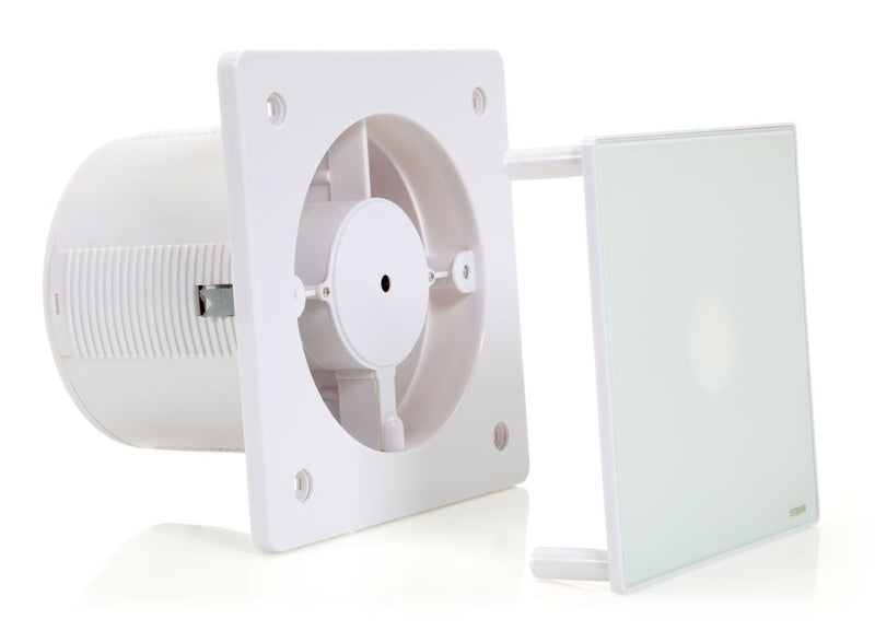 Bathroom Exhaust Fan with Glass Front and Humidity Sensor 150mm/6" - BFS150H