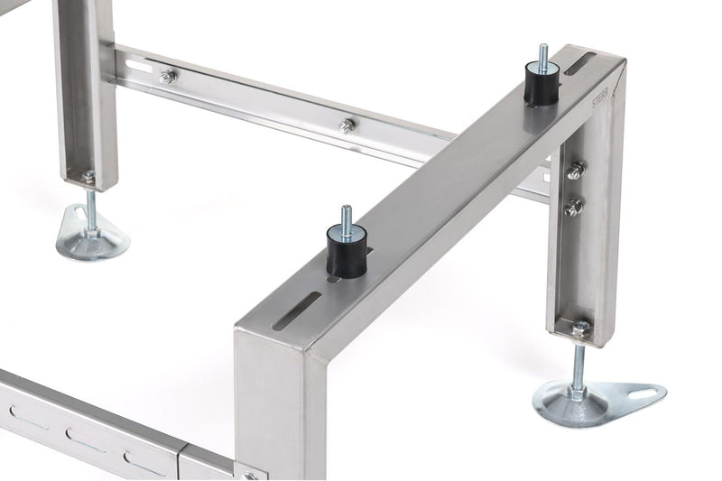 STERR - HSA500 - STERR heat pump floor stand with a load capacity of 500 kg - Air conditioning stand made of stainless steel - Robust air conditioning accessories - Adjustable - Max. 1040x560x300 mm