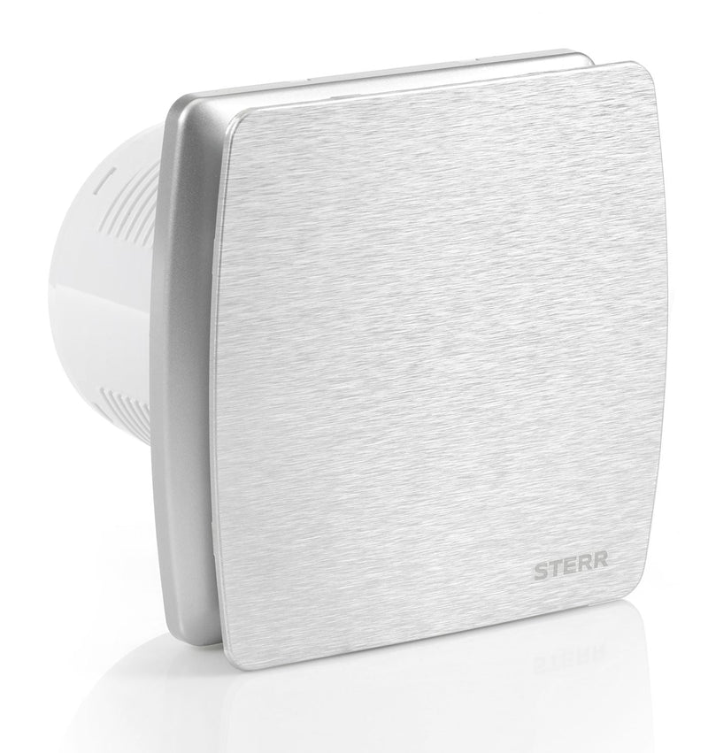 Silver silent bathroom fan with humidity sensor 100 mm / 4" - LFS100-QSH