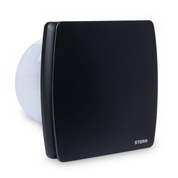Black quiet bathroom fan with timer 150 mm / 6" - LFS150-QBT