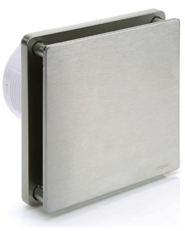 Silver Bathroom Exhaust Fan with Humidistat 100mm/4" - BFS100H-S