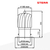 ERC150AB - Swivel Aluminum Longitudinal Mount 150 mm with Base