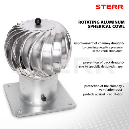 SRC150AB - Swivel Spherical Aluminum Cap 150 mm with Base