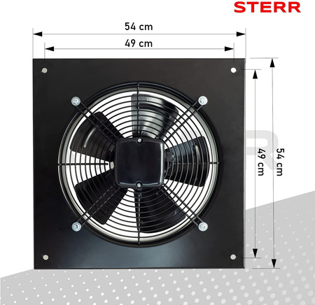 AXF400B - Exhaust axial fan 400 mm