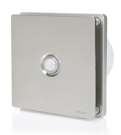 BFS100P-S - Silver bathroom fan (PIR)