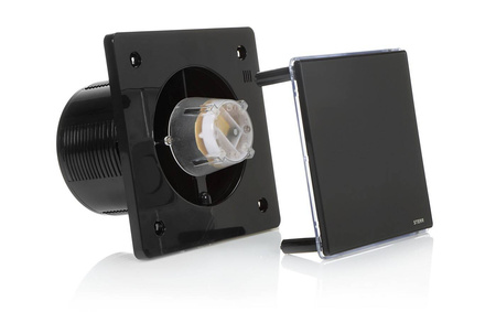 BFS125LT-B - LED black bathroom fan + timer